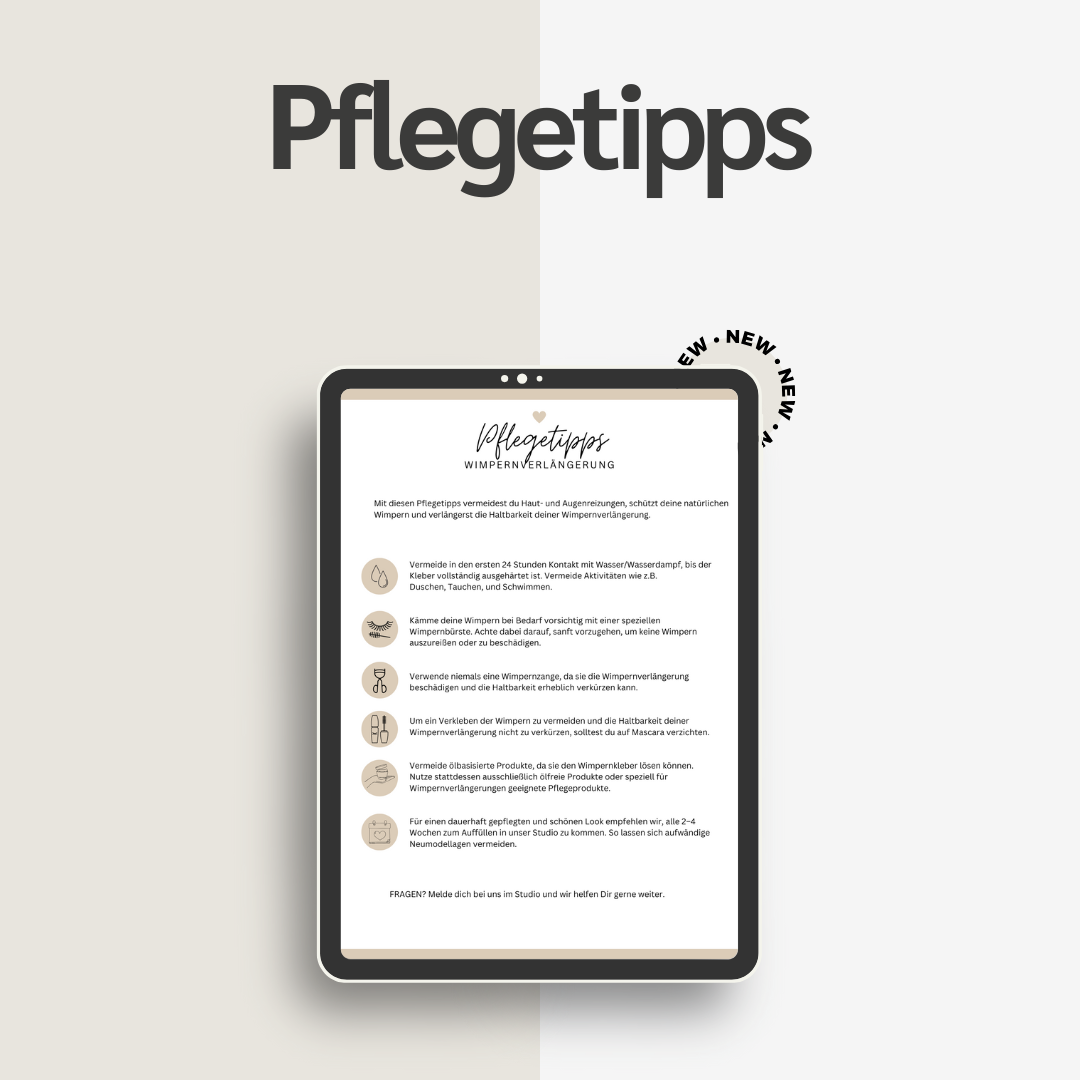 Pflegetipps Wimpernverlängerung